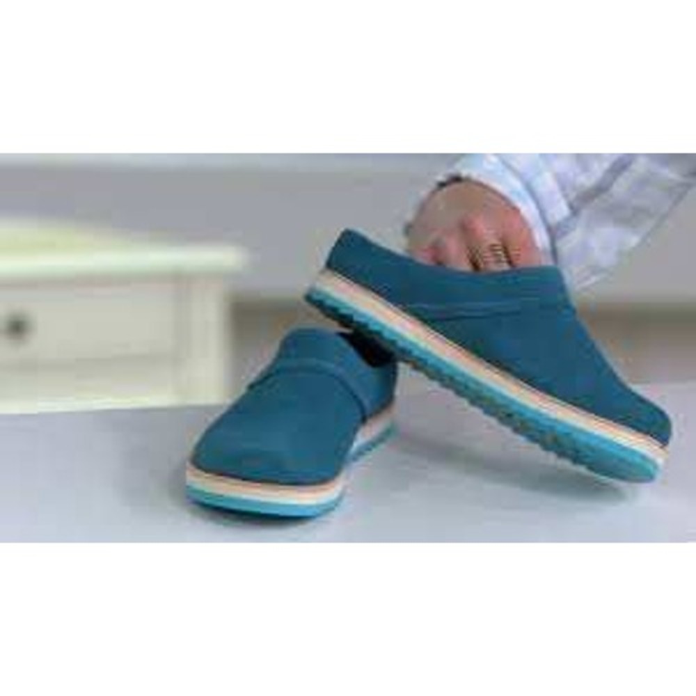 Merrell Juno Clog Suede Bluestone Blue Platform Slip On Shoes J001198 Womens 9.5 - Picture 6 of 9